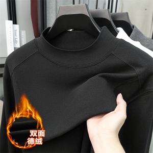 已下单5w件新款德绒280g时尚解构大码高领长袖T恤男T24571-特P15图片