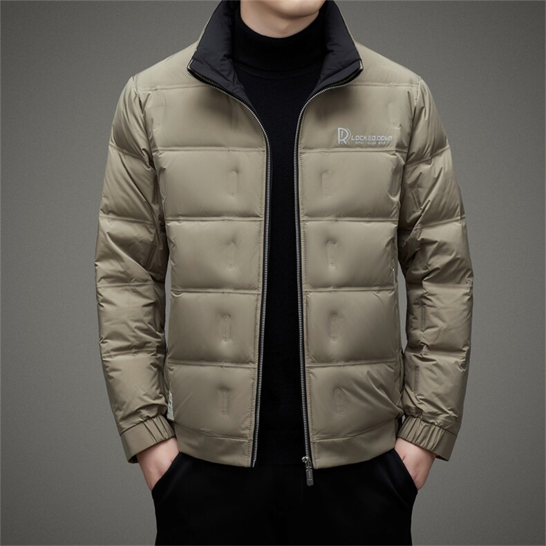 2023冬季新款男士立领休闲御寒羽绒服中年男装厚款保暖宽松外套,男装羽绒服,电商B212（原钱塘6029）