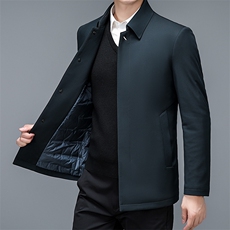 CXY215钱塘2020-2中年男士商务休闲冬季厚款百搭薄款羽绒服P160，男装羽绒服，钱塘207-2