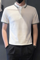 6602-P58翻领polo衫男ins短袖t恤新款夏季痞帅半袖-3控78，男装Polo衫，星座603-2