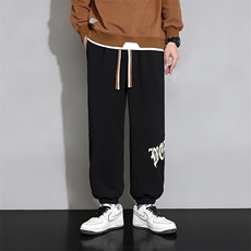 主推棉M-8XL秋季新款大码束脚潮流休闲卫裤109-K615-P50，男装休闲裤，星座109-1