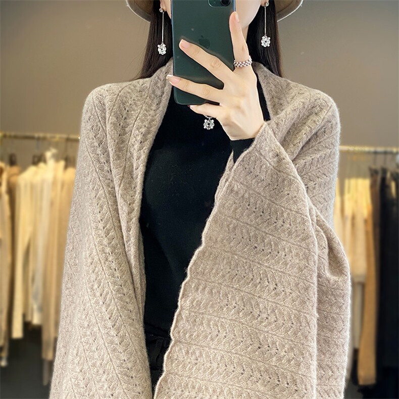 新款披肩篷披风外套女2024年新款秋冬羊毛，披肩，德晨羊绒