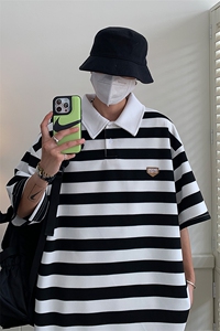 703-T311-P45 夏季珠弟纯棉条纹POLO衫休闲短袖图片