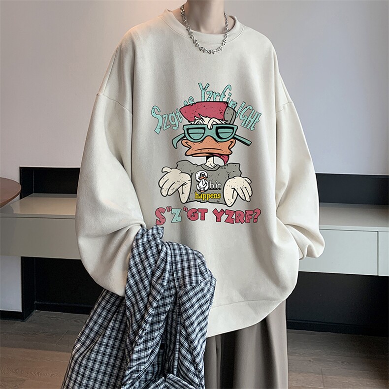 麂皮绒卫衣男大码重磅长袖t恤男JW81380-P35,男装卫衣,电商A040