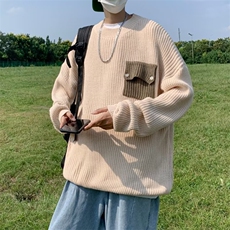 美式圆领毛衣男慵懒风休闲针织衫X744P40，男装针织衫/毛衣，星座1116-2