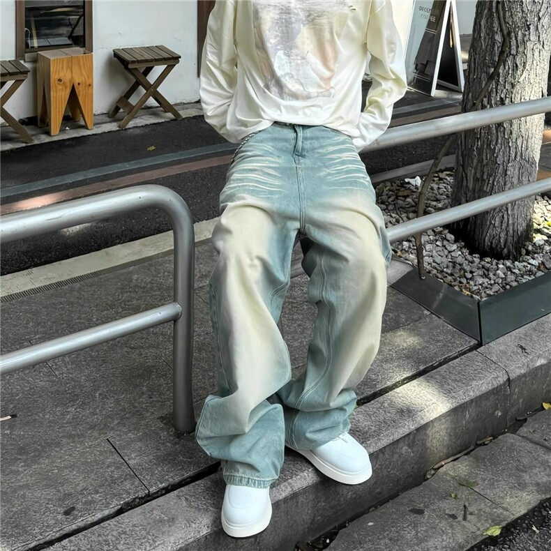 2025新款男春夏秋宽松牛仔裤,男装牛仔裤,星座506A