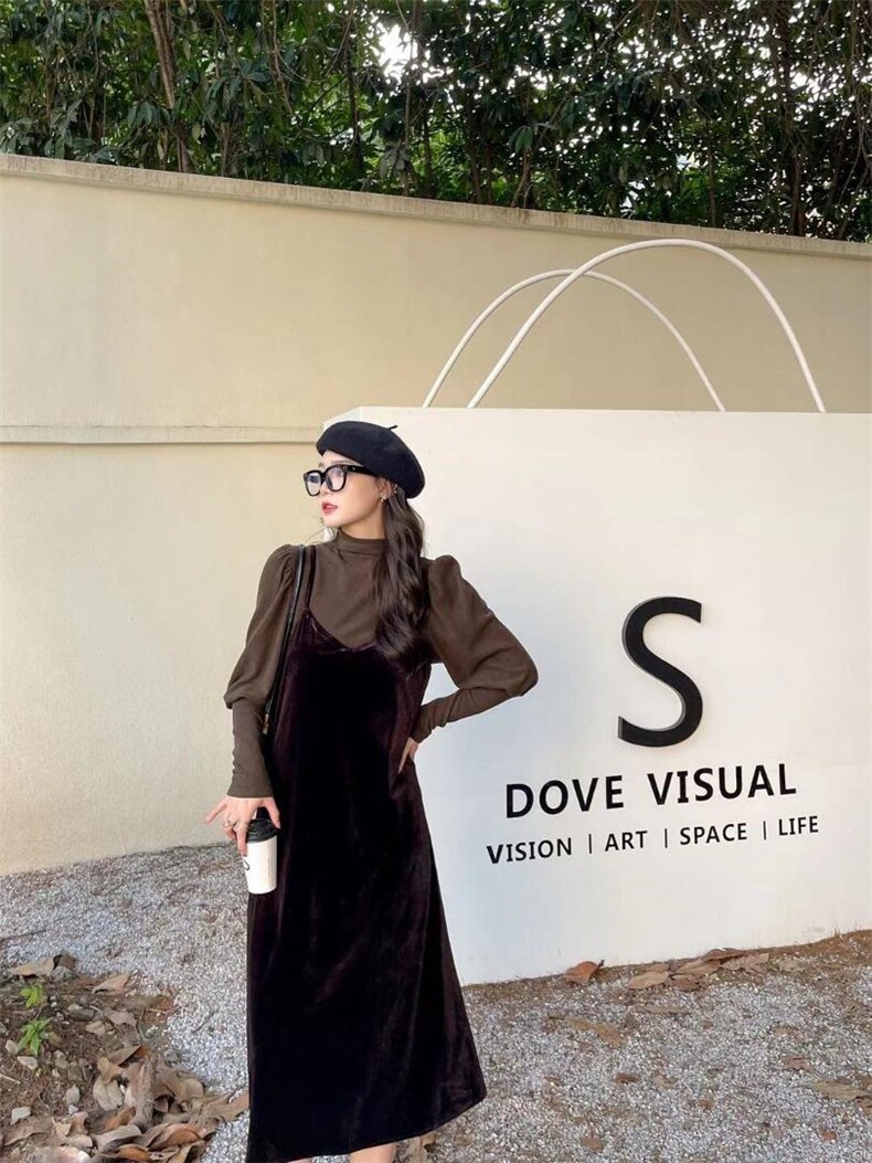 绒吊带裙两件套，女装背心吊带，Balance Studio