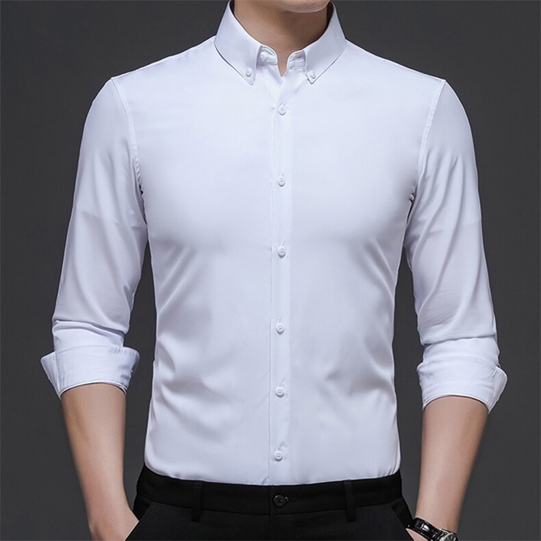 QW38023钱塘2020-2中年男士春秋薄款商务休闲百搭长袖衬衫P47,男装衬衫,钱塘207-2