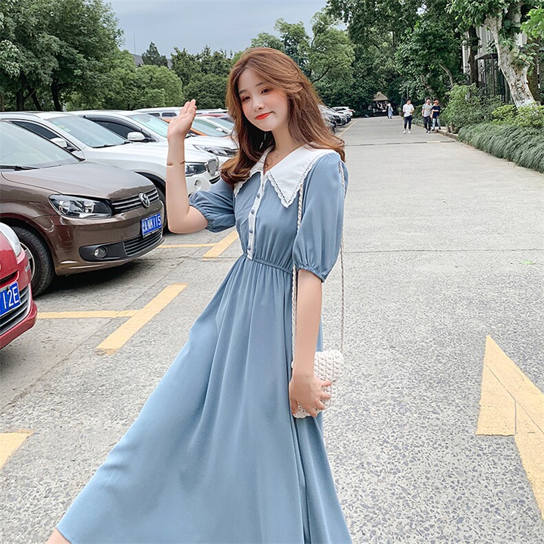 大货8511B-L872021夏季新款中长款连衣裙，女装连衣裙，惟卡贝娜