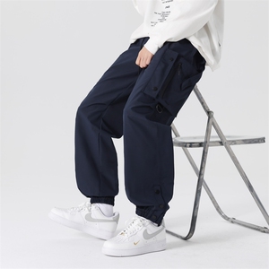 美式纯色大口袋冲锋裤男款春季宽松休闲束脚工装裤男 K3505 特P58图片