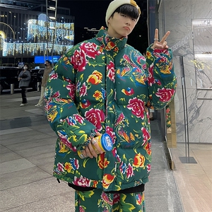 MY203东北大花加厚保暖防寒风汉服棉衣外套机车服棉袄男女潮图片