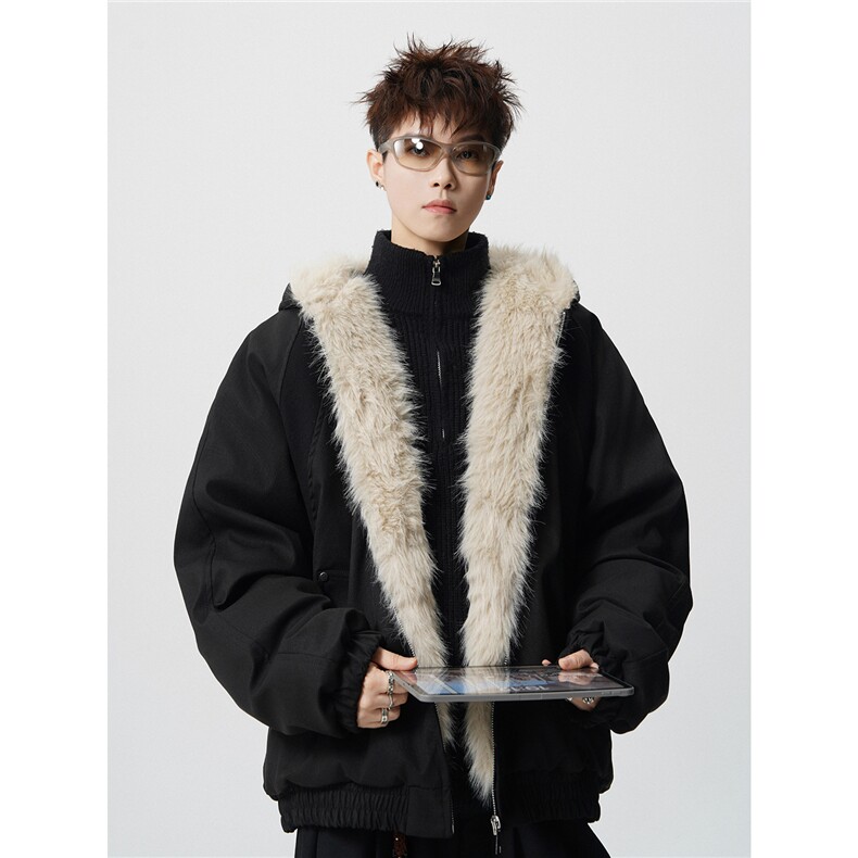 现货螺纹拼接座山雕棉服美式连帽重磅情侣外套A170-M911-P138,男装棉衣,电商A170