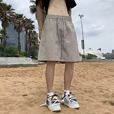 休闲运动沙滩短裤男潮牌篮球训练速干oversize4分裤子夏，男装牛仔裤，星座716-2