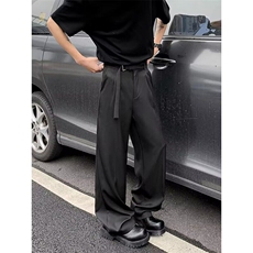 Cleanfit那不勒斯西装裤男夏季宽松直筒垂感潮牌痞帅阔腿休闲西裤，男装西裤，星座601-1
