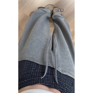 【高质量现货特批45 】男女春秋腰头拼接休闲裤610A-BL34图片