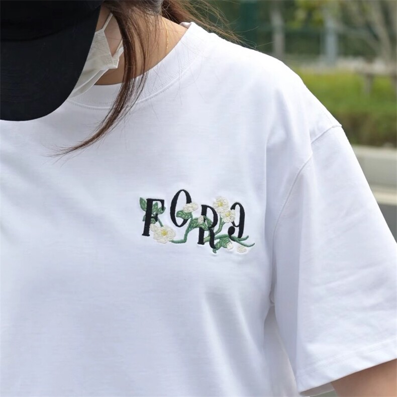 重磅纯棉刺绣短袖T恤男女潮牌上衣衣服夏季情侣美式半袖,男装T恤,星座506A