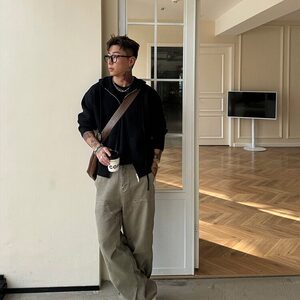 美式高街vintage伐木裤直筒牛仔裤潮牌痞帅工装裤 网图S601-P60图片