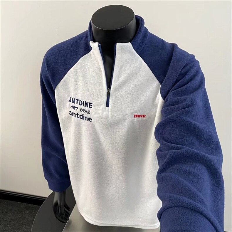 奥粒绒秋冬半拉链插肩袖卫衣长袖内搭运动训练杉-T07-网图，男装卫衣，星座1002-2