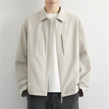 2026年春新款通勤外套行政上衣男士简约翻领休闲夹克，男装夹克，星座914