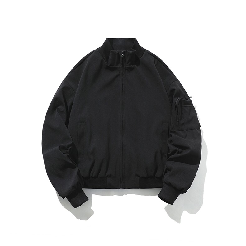 白底-飞行员夹克外套男美式短款立领棒球服8086-P60,男装夹克,电商B380（原B361）