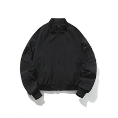 白底-飞行员夹克外套男美式短款立领棒球服8086-P60，男装夹克，电商B380（原B361）