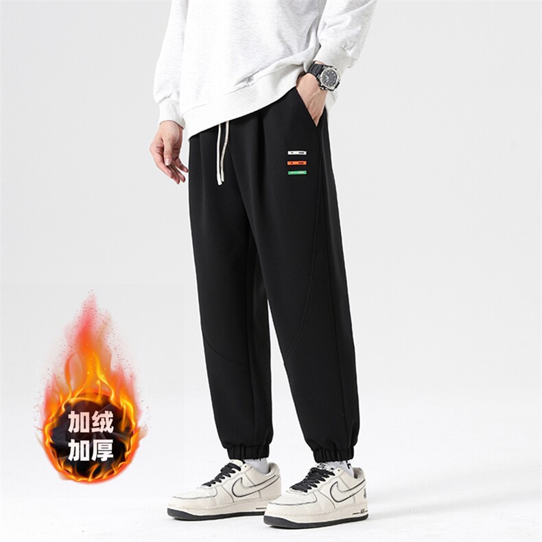 2305加绒/P55休闲裤男美式大码宽松潮男百搭长裤子卫裤男M-8XL,男装休闲裤,星座1204