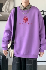 Y2299P38港风21秋季新款动漫圆领卫衣男潮流宽松青少年休闲外套，男装卫衣，星座510A-1