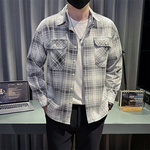 新款社会小伙秋冬男加厚寸衫型夹克男店主棉外套JK540-P68 控98图片