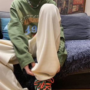 重磅欧棉绒抽绳休闲裤宽松拖地裤313A-1-NK34-P55控68图片
