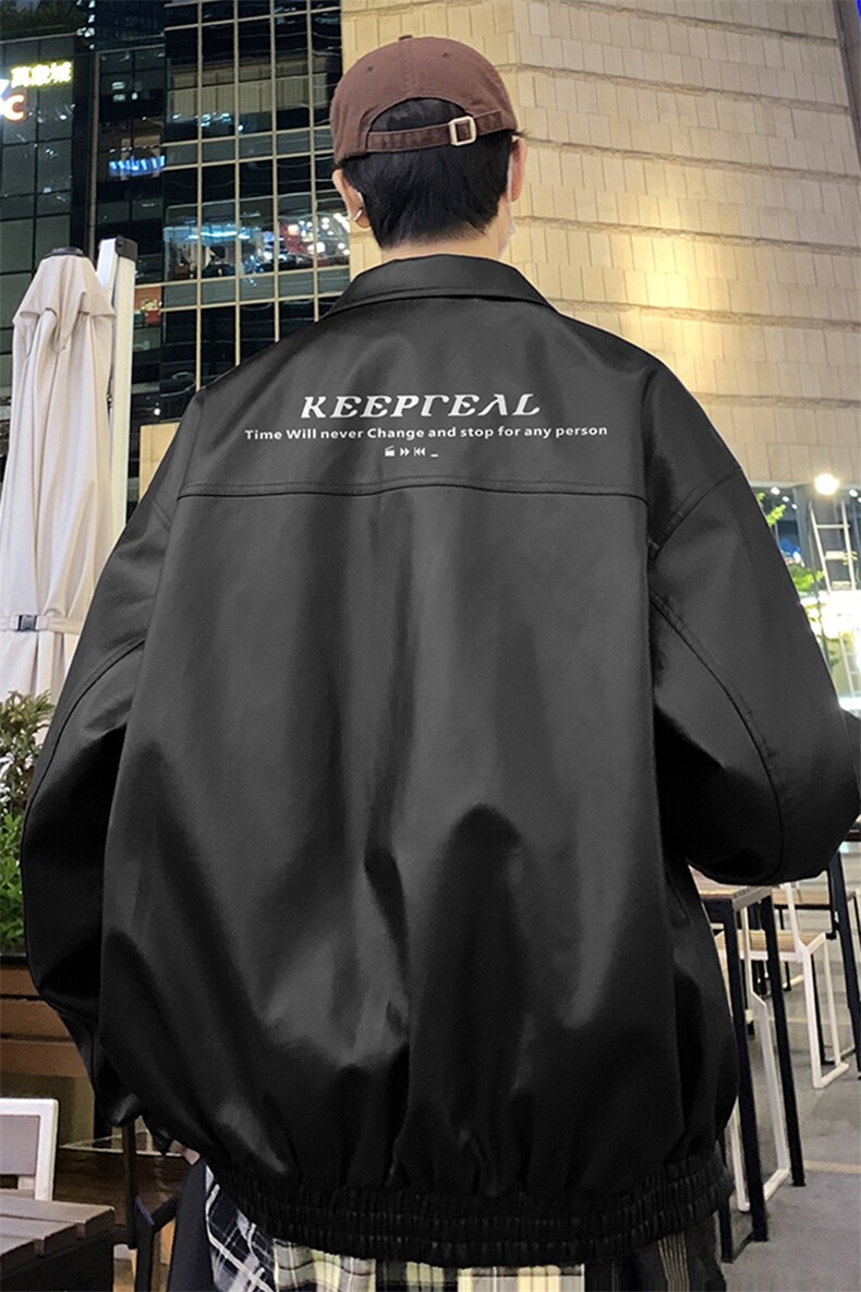 特批港风夜景时尚翻领皮夹克F8453P85控138,男装夹克,电商A247