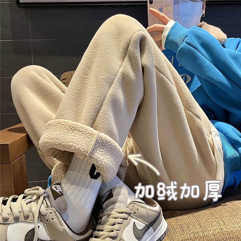 加绒加厚~复合羊羔绒休闲裤超厚实摇粒绒保暖棉裤K618-P60,男装棉衣,星座502