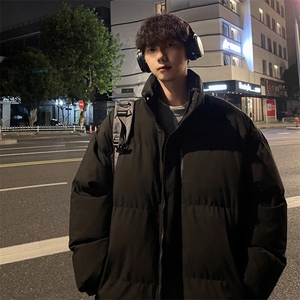 外景冬季加厚面包服男简约宽松保暖棉衣情侣立领外套MF00377/P90图片