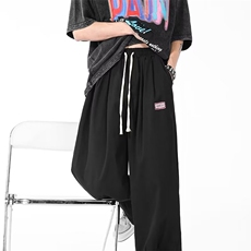 男士春秋夏季新款直筒宽松潮牌阔腿美式高街百搭休闲长裤子9分，男装休闲裤，星座601-2