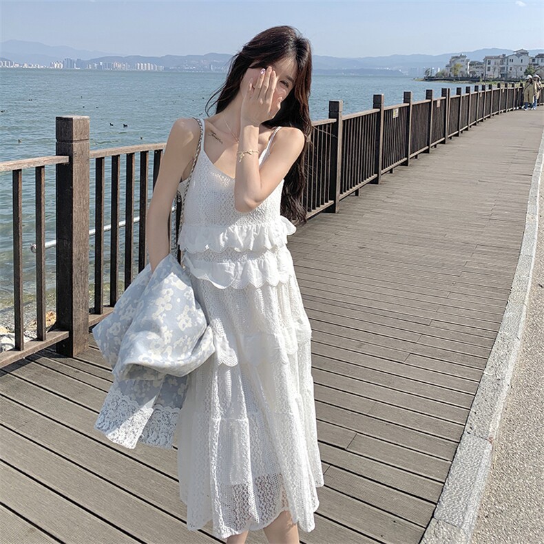 【上就能卖】大量现货不缺货转化好蕾丝吊带连衣裙2517P130K200,女装连衣裙,2C292