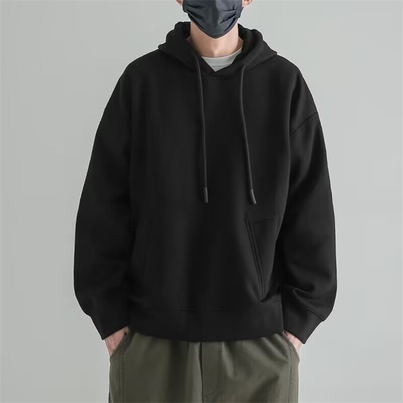 W05-P50休闲卫衣男士春秋季新款潮流宽松休闲上衣服美式纯色,男装卫衣,电商B323A