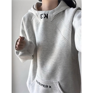 常规款刺绣连帽卫衣男女款秋季运动外套cleanfit设计感上衣WYM34图片