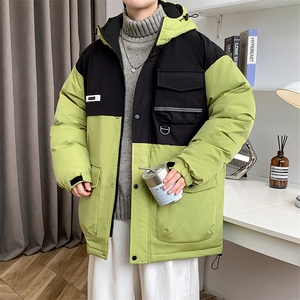 冬上新加棉加厚棉服港风个性连帽棉衣外套男女 8323-P125控价168图片