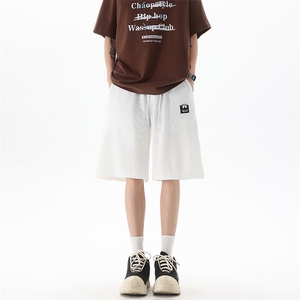 8XL-M 2025夏季特大码阔腿短裤男高街ins宽松垂感休闲裤DK1510P45图片