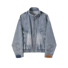 美式情侣装设计感解构牛仔外套男女宽松夹克休闲上衣HH8891P80，男装工装外套，星座1013-5