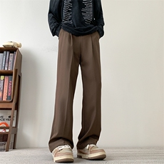现货主推款加大码直筒垂感纯色西裤S-3XL310A-2BK315P45控68，男装西裤，星座310A-2