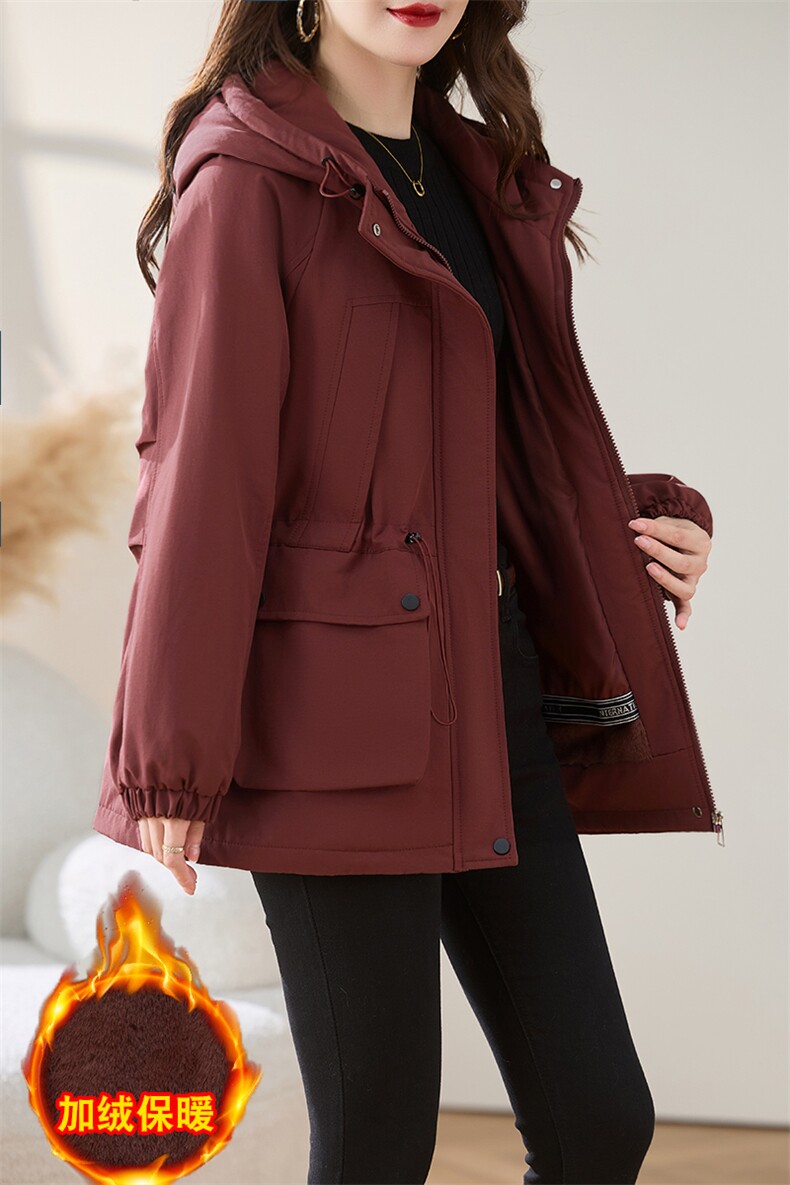 现货！棉衣女2024冬季新款加绒加厚棉衣休闲派克服,女装棉衣/棉服,慕咨