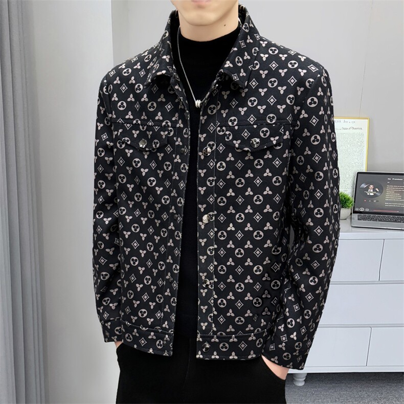 2025新款潮流休闲百搭帅气翻领工装夹克男装衣服1018-JK910-P85,男装棉衣,星座1018