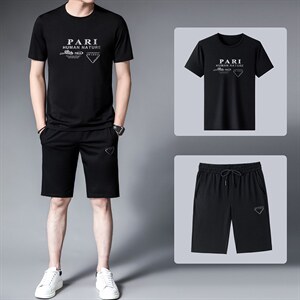 中老年男士运动服套装2023夏季新款冰丝免烫爸爸休闲跑步三件套图片
