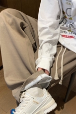 8XL-M特大码秋季新款垂感休闲裤男宽松直筒裤男裤子拖地裤K936P40，男装休闲裤，电商D206-1