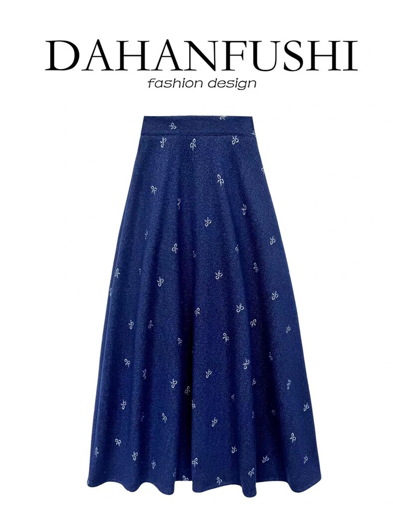 2025百搭简约秋冬新款碎花半身裙，女装半身裙，湘姗