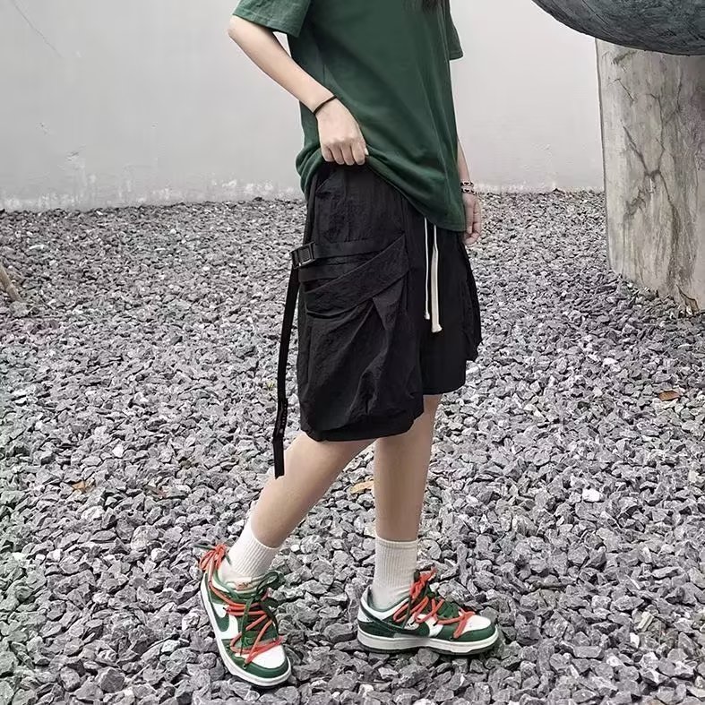 飘带大口袋设计感短裤男士欧美五分裤街头百搭机能工装裤D1010,男装休闲裤,星座1116A-1（原606A）