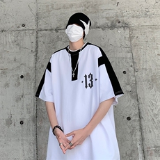 B239-1266-P38夏季圆领数字印花重磅短袖T恤男撞色体恤上衣半袖，男装T恤，星座514-2(原B239)
