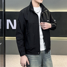 春秋夹克上衣黑色外套轻熟风简约JK8508-P85，男装夹克，星座1012-1