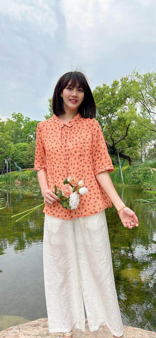 纯苎连衣裙小衫裤子裙子衬衣 时尚风 风淑女风休闲风，女装连衣裙，川哲