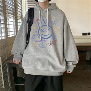 纯棉连帽卫衣男大码运动帽衫宽松薄WY2180-P35 加绒款-P40图片
